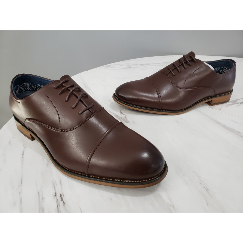 NEW NO BOX - 11‎ WIDE - Men's Lace Up Soft Cap-Toe Formal Dress Shoes Loafers